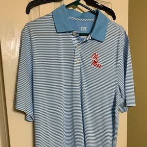Ole Miss mens polo shirt. Cutter & Buck. Drytech. Never worn.